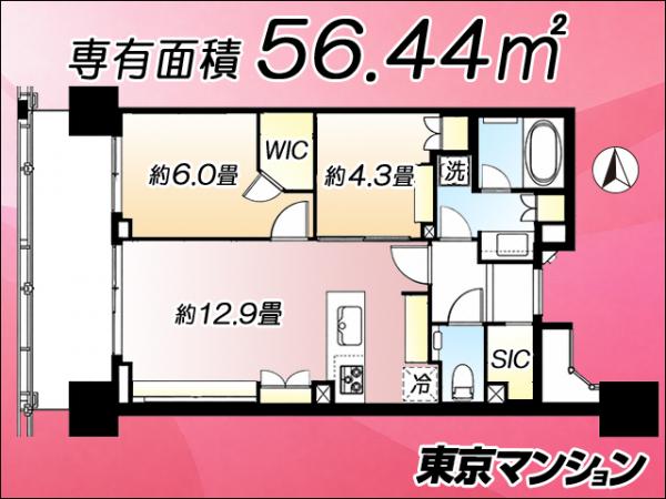 中古マンション 港区南麻布２丁目 南北線麻布十番駅 1億2,500万円