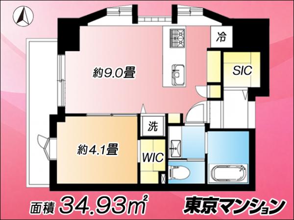 フリーディオ神楽坂 間取り図