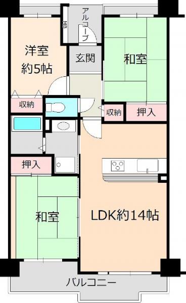 中古マンション 習志野市本大久保2丁目 京成本線京成大久保駅 1,980万円
