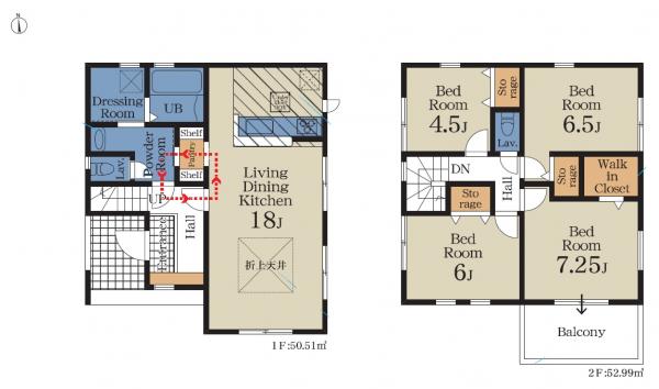 新築戸建 千葉市若葉区小倉台６丁目 千葉都市モノレール小倉台駅 3,490万円