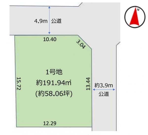 土地 千葉市花見川区長作台2丁目 京成本線実籾駅 2,200万円