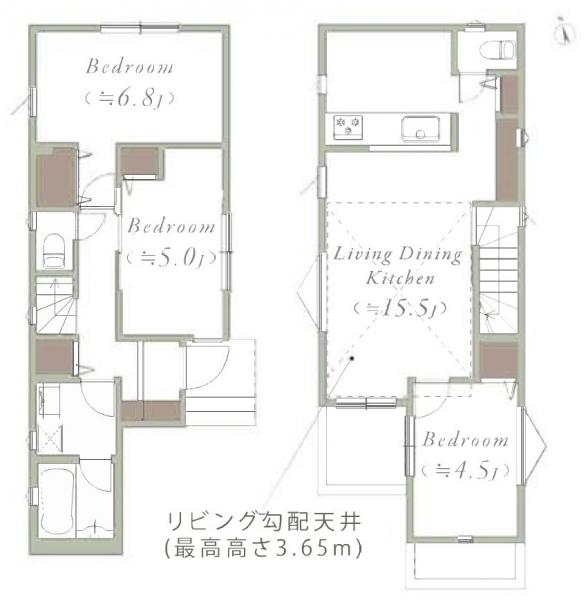新築戸建 杉並区阿佐谷北６丁目 JR中央線阿佐ヶ谷駅 7,980万円