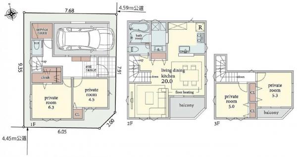 新築戸建 杉並区高円寺南３丁目 丸の内線新高円寺駅 1億1,580万円