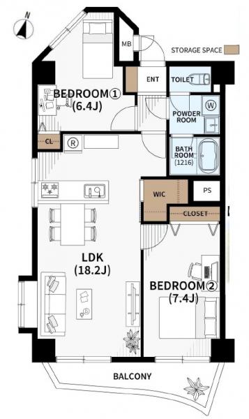 中古マンション 中野区中野３丁目30-12 JR中央線中野駅 7,480万円