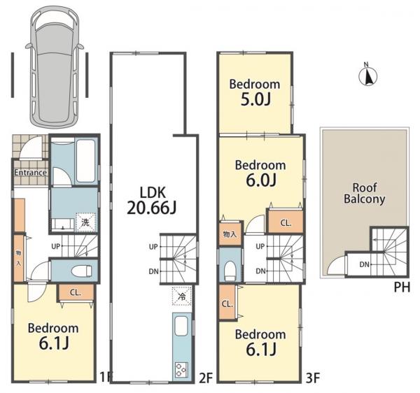 新築戸建 豊島区長崎２丁目 西武池袋線東長崎駅 8,980万円