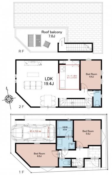 新築戸建 中野区江原町１丁目 都営大江戸線新江古田駅 8,580万円