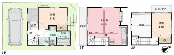 新築戸建 杉並区本天沼3丁目 JR中央線荻窪駅 6,480万円