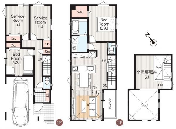 新築戸建 杉並区井草２丁目 西武新宿線井荻駅 7,480万円