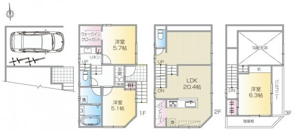 新築戸建 練馬区羽沢２丁目 副都心線小竹向原駅 8,580万円