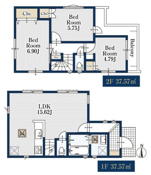 新築戸建 杉並区阿佐谷北６丁目 西武新宿線鷺ノ宮駅 7,680万円