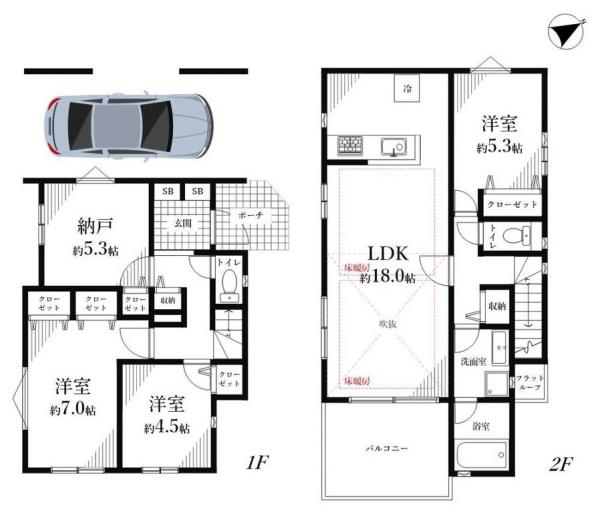 新築戸建 練馬区桜台５丁目 西武池袋線桜台駅 9,990万円