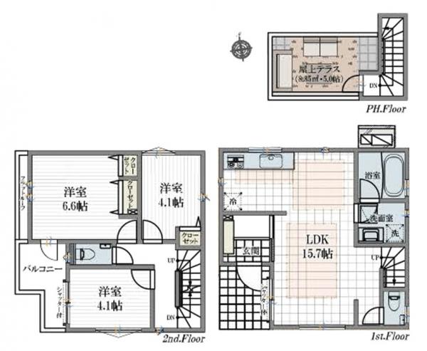 新築戸建 杉並区浜田山１丁目 京王井の頭線西永福駅 1億390万円