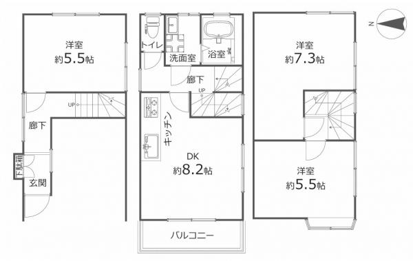 中古戸建 杉並区上高井戸１丁目 京王線八幡山駅 6,180万円