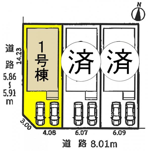 新築一戸建て 愛知県名古屋市西区清里町69番地73号 東海交通事業城北線比良駅 3090万円