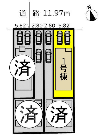 新築一戸建て 名古屋市西区中小田井5丁目227番1の一部 名鉄犬山線中小田井駅 3590万円