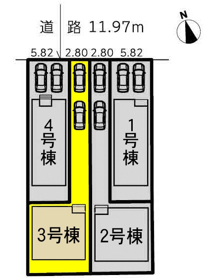 新築戸建 名古屋市西区中小田井5丁目227番1の一部 名鉄犬山線中小田井駅 3390万円