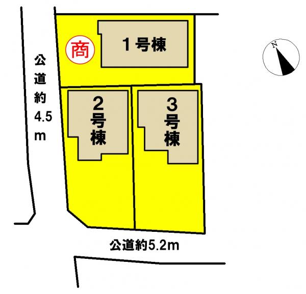 新築一戸建て 西尾市川口町中切64番1、2、3 名鉄西尾線福地駅 2480万円