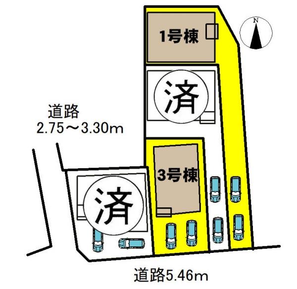 新築一戸建て 名古屋市中村区日ノ宮町2丁目8番2、3 名古屋市東山線中村公園駅 3890万円