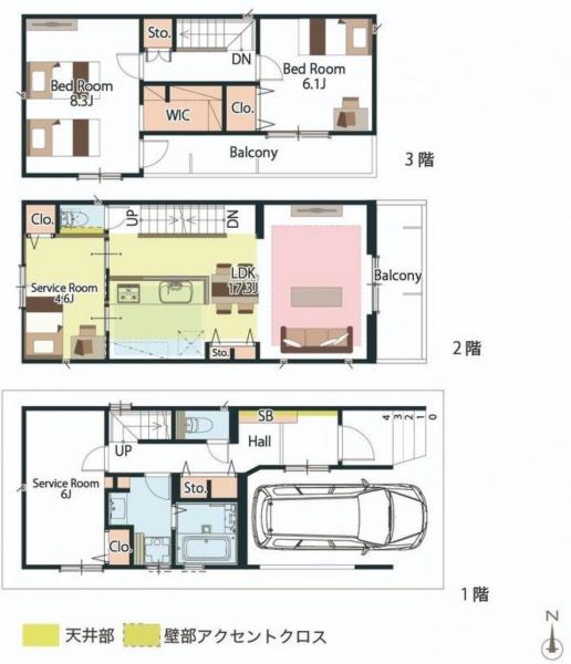 新築一戸建て 名古屋市西区天塚町4丁目32-1 名古屋市鶴舞線庄内通駅 3680万円
