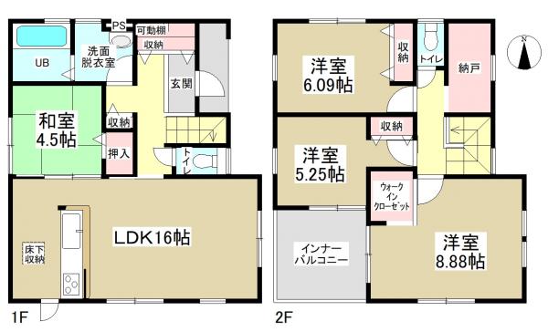 新築一戸建て 名古屋市中川区新家3丁目 関西本線蟹江駅 3280万円