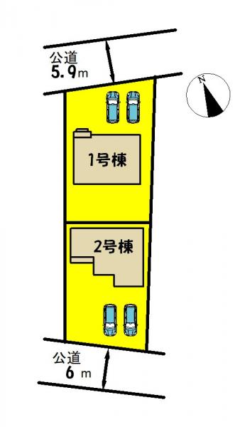 新築一戸建て 海部郡大治町大字鎌須賀字茶屋107-1.107-2 名古屋市東山線中村公園駅 2580万円