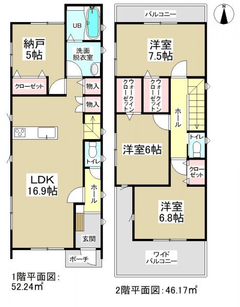 新築一戸建て 名古屋市中村区小鴨町 名古屋市東山線岩塚駅 3880万円