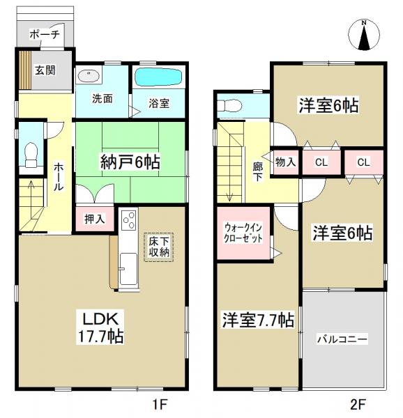 新築一戸建て 名古屋市中川区下之一色町字宮分 近鉄名古屋線伏屋駅 2890万円