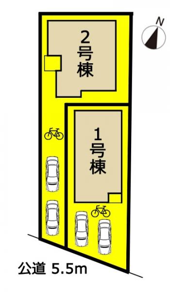 新築一戸建て 名古屋市瑞穂区松園町1丁目43番2、3、4の各一部 名古屋市名城線新瑞橋駅 5280万円