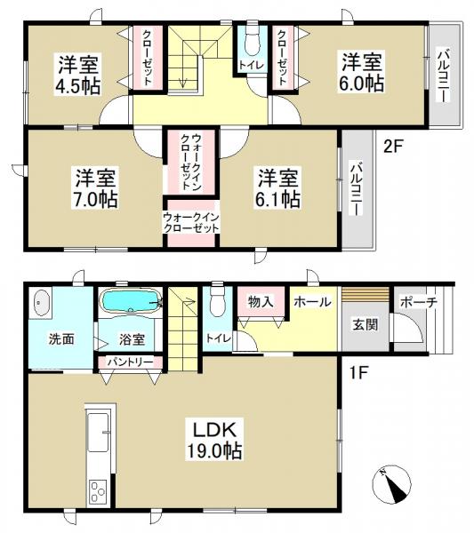 新築一戸建て 名古屋市中川区野田3丁目 近鉄名古屋線伏屋駅 3280万円
