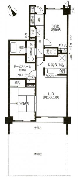 中古マンション 名古屋市緑区鳴海町字四本木 名鉄名古屋本線左京山駅 1480万円