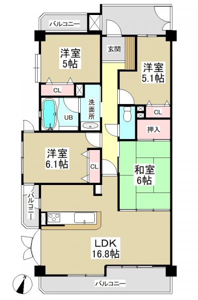 中古マンション 名古屋市緑区大高町字東千正坊13 JR東海道本線(熱海〜米原)大高駅 2290万円