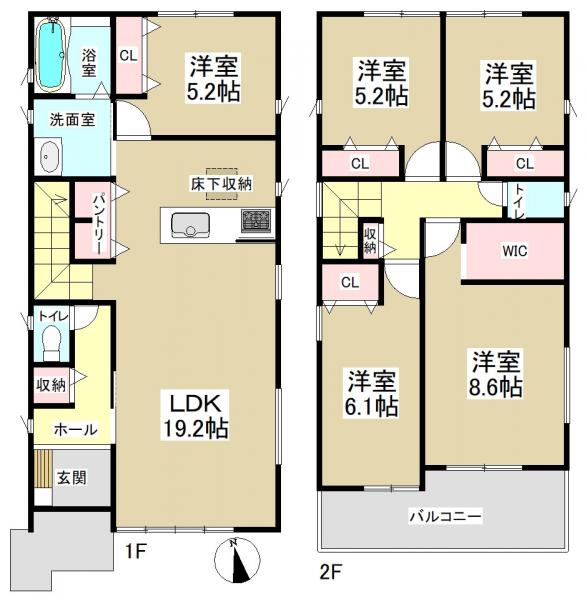 新築一戸建て 犬山市大字橋爪字大浦屋敷46番7 名鉄犬山線犬山口駅 3090万円