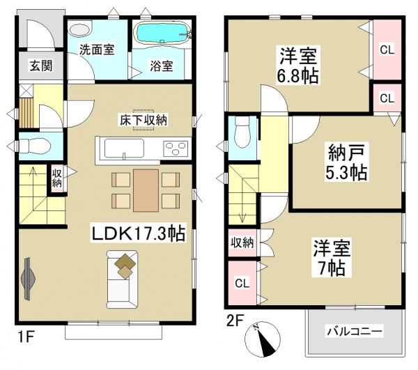 新築一戸建て 名古屋市天白区野並2丁目93 名古屋市桜通線野並駅 3880万円