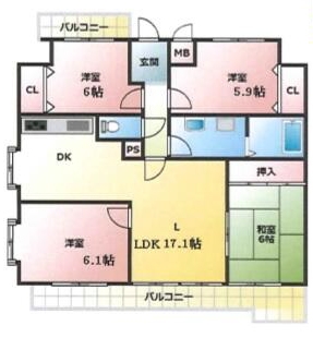 中古マンション 岡崎市北野町字西山畔 愛知環状鉄道北野桝塚駅 1580万円