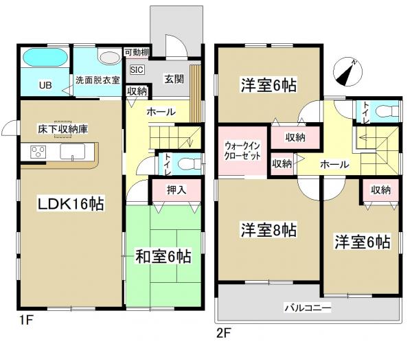 新築一戸建て 春日井市篠木町6丁目1644番2、1645番3、6 JR中央本線春日井駅 3380万円