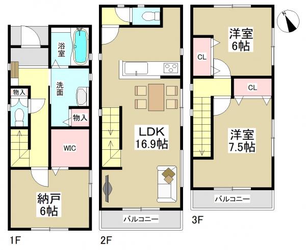 新築一戸建て 名古屋市千種区内山2丁目501 名古屋市東山線今池駅 4480万円