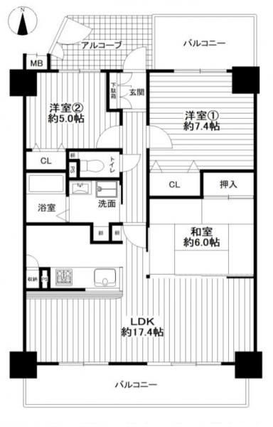 中古マンション 名古屋市港区川間町1丁目 名古屋臨海高速鉄道名古屋競馬場前駅 1899万円