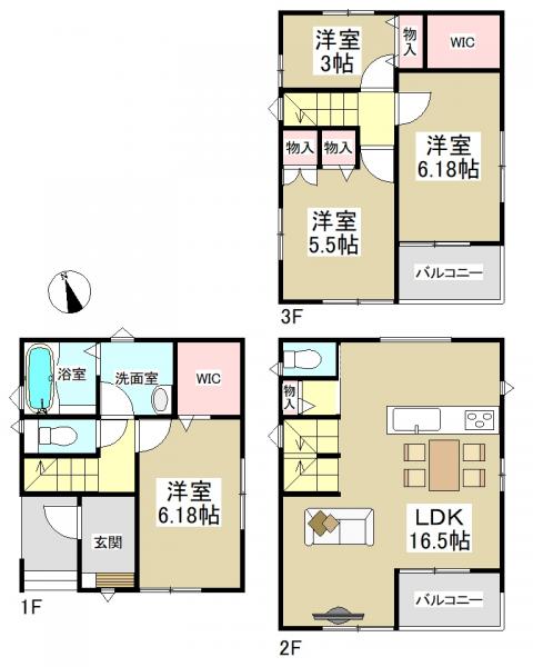新築一戸建て 名古屋市守山区鳥羽見1丁目5-16 名鉄瀬戸線矢田駅 3180万円