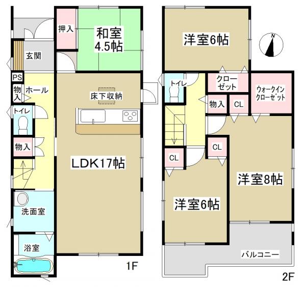 新築一戸建て 小牧市常普請1丁目 名鉄小牧線小牧駅 3390万円
