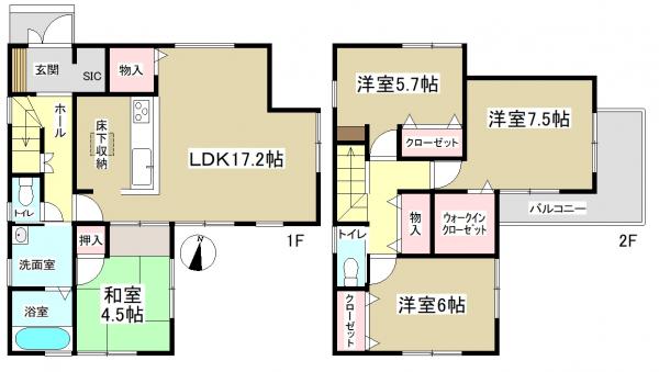 新築一戸建て 春日井市高山町1丁目 名鉄小牧線春日井駅 3490万円