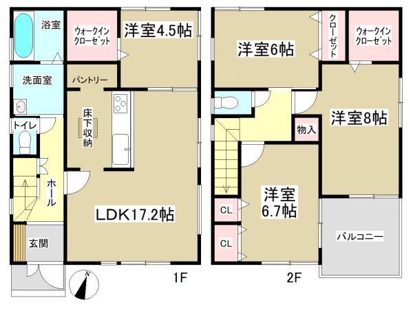 新築一戸建て 春日井市高山町1丁目 名鉄小牧線春日井駅 3190万円