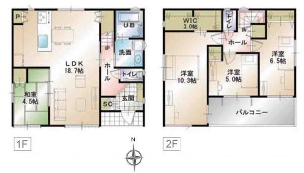 新築一戸建て 浜松市中区蜆塚2丁目 3880万円
