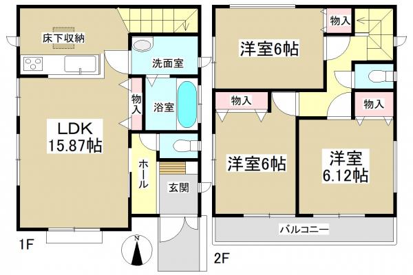 新築一戸建て 春日井市気噴町北2丁目167 JR中央本線高蔵寺駅 2880万円
