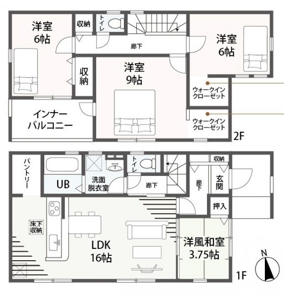 新築一戸建て 羽島市竹鼻町飯柄字西野間197番 名鉄竹鼻・羽島線竹鼻駅 2380万円