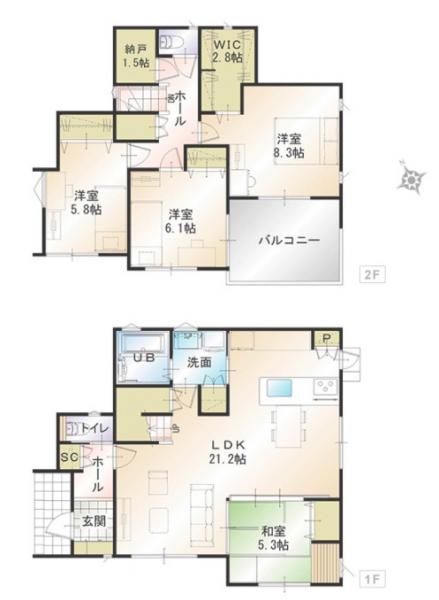 新築一戸建て 津島市愛宕町5丁目148番、150番 名鉄尾西線日比野駅 2799万円