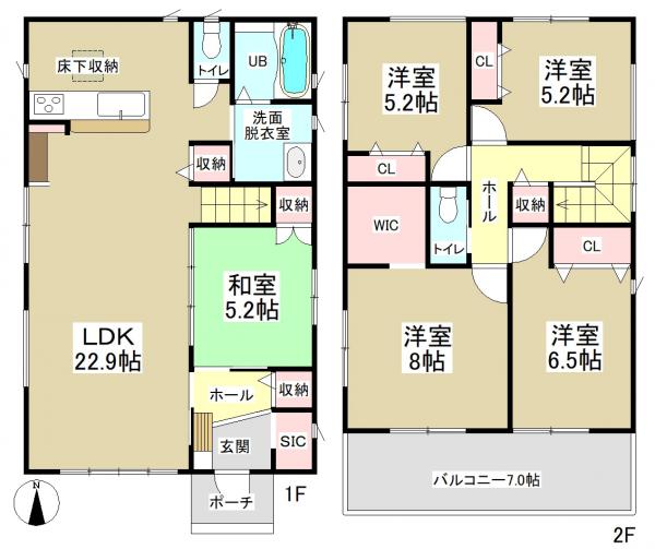 新築一戸建て 海部郡大治町大字花常字東屋敷 名鉄津島線甚目寺駅 3590万円