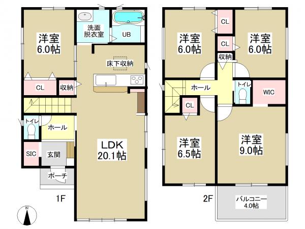 新築一戸建て 海部郡大治町大字花常字東屋敷 名鉄津島線甚目寺駅 3490万円