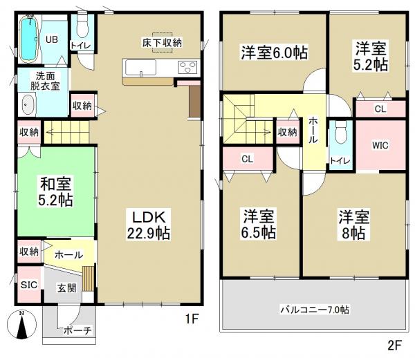 新築一戸建て 海部郡大治町大字花常字東屋敷 名鉄津島線甚目寺駅 3590万円