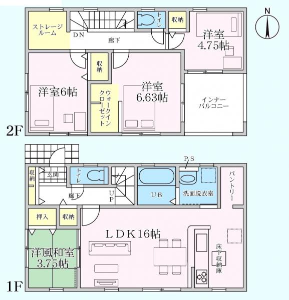 新築一戸建て 岐阜市西川手2丁目62 名鉄名古屋本線岐南駅 2680万円