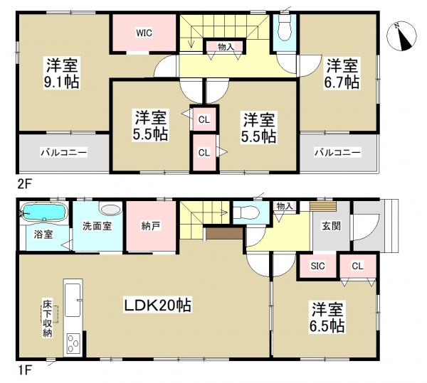 新築一戸建て 尾張旭市旭台1丁目6番4の一部 名鉄瀬戸線三郷駅 3690万円